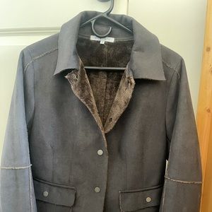 CABI MEDIUM JACKET WITH BROWN FUR INSIDE